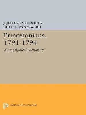 cover image of Princetonians, 1791-1794